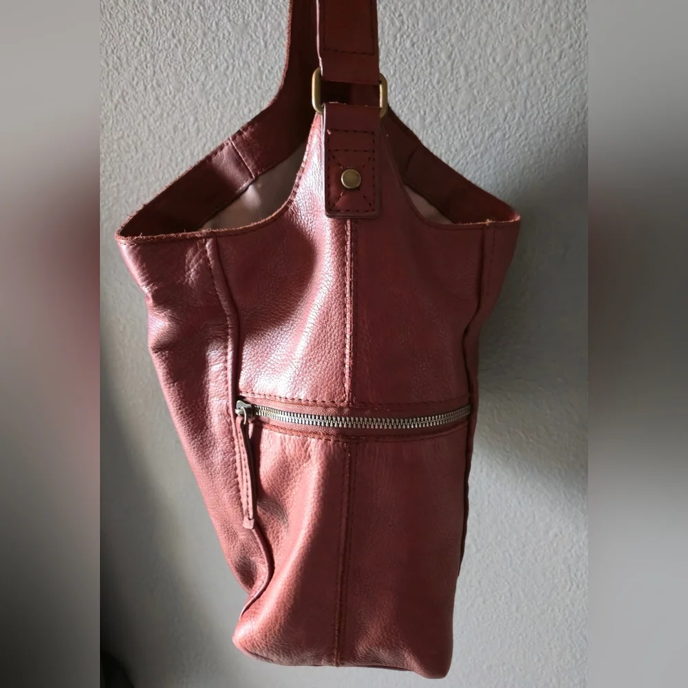 American Leather Brown Hobo Bag